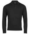 T6002 6002 Tee Jays Knitted Polo Shirt Black colour image